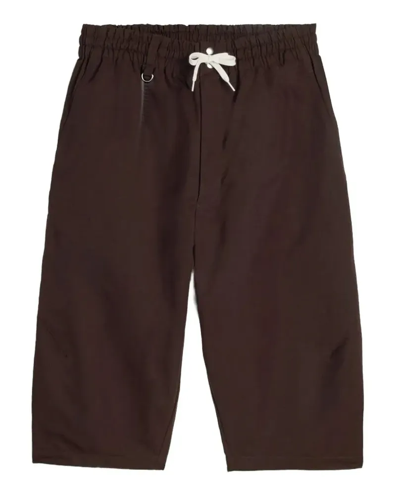 adidas x Wales Bonner Y3 Rip drawstring shorts - Braun Braun