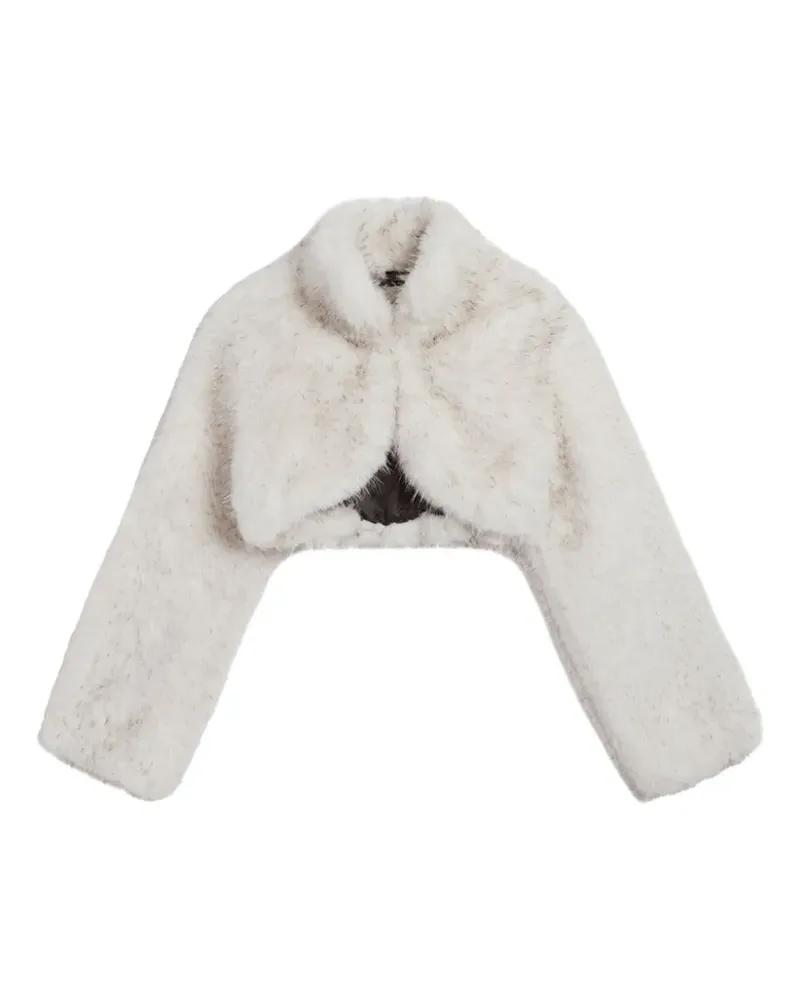 APPARIS cropped faux-fur jacket - Nude Nude