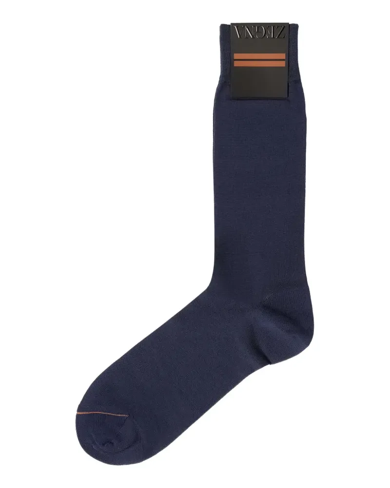 Ermenegildo Zegna long socks - Blau Blau