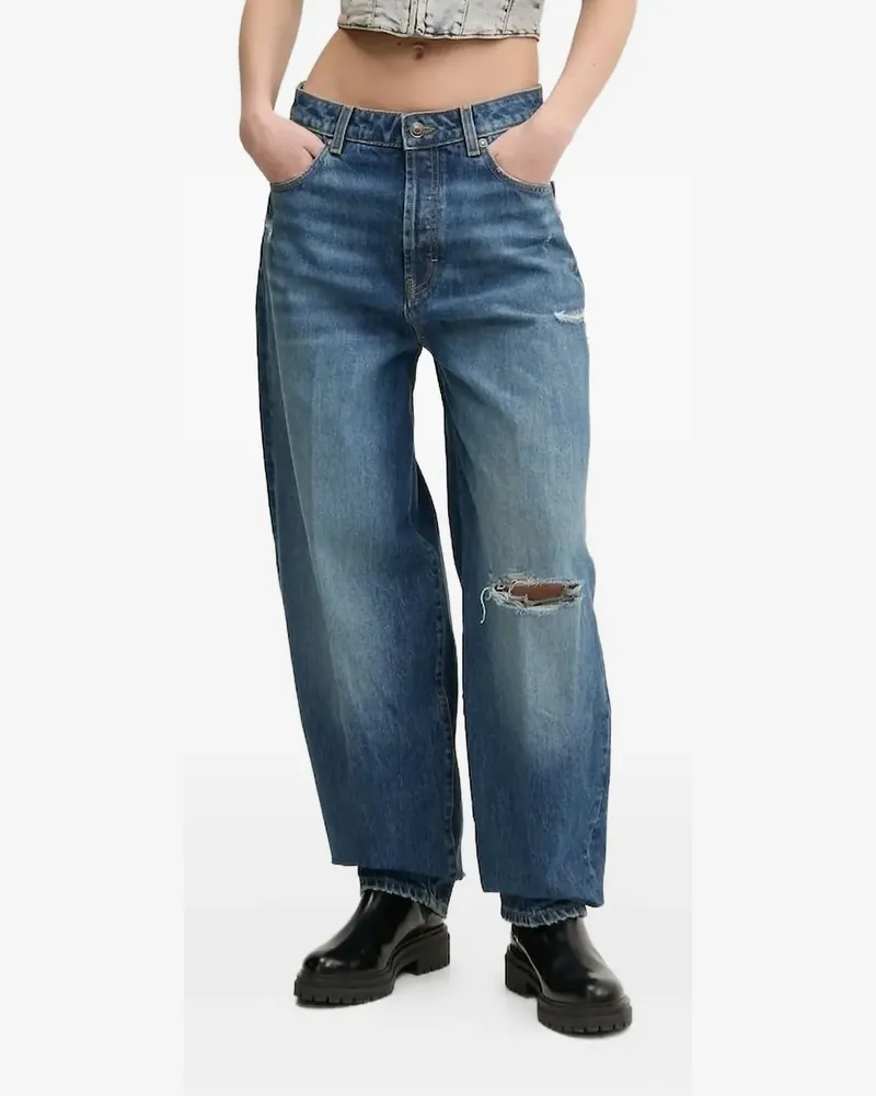 HUGO BOSS Jeans im Distressed-Look - Blau Blau