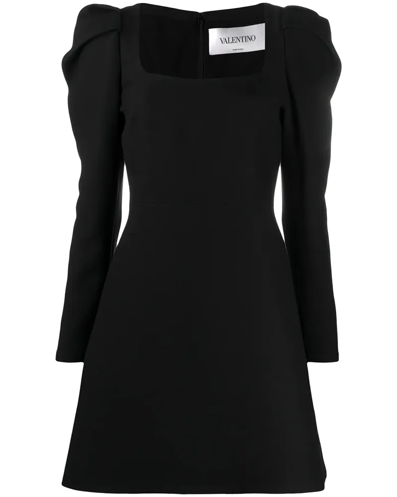 Valentino Garavani Kleid mit Puffärmeln - Schwarz Schwarz
