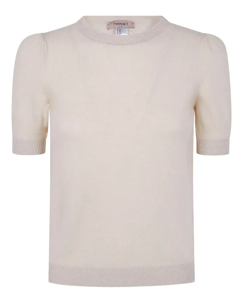 Twin-Set Pullover mit Puffärmeln - Nude Nude