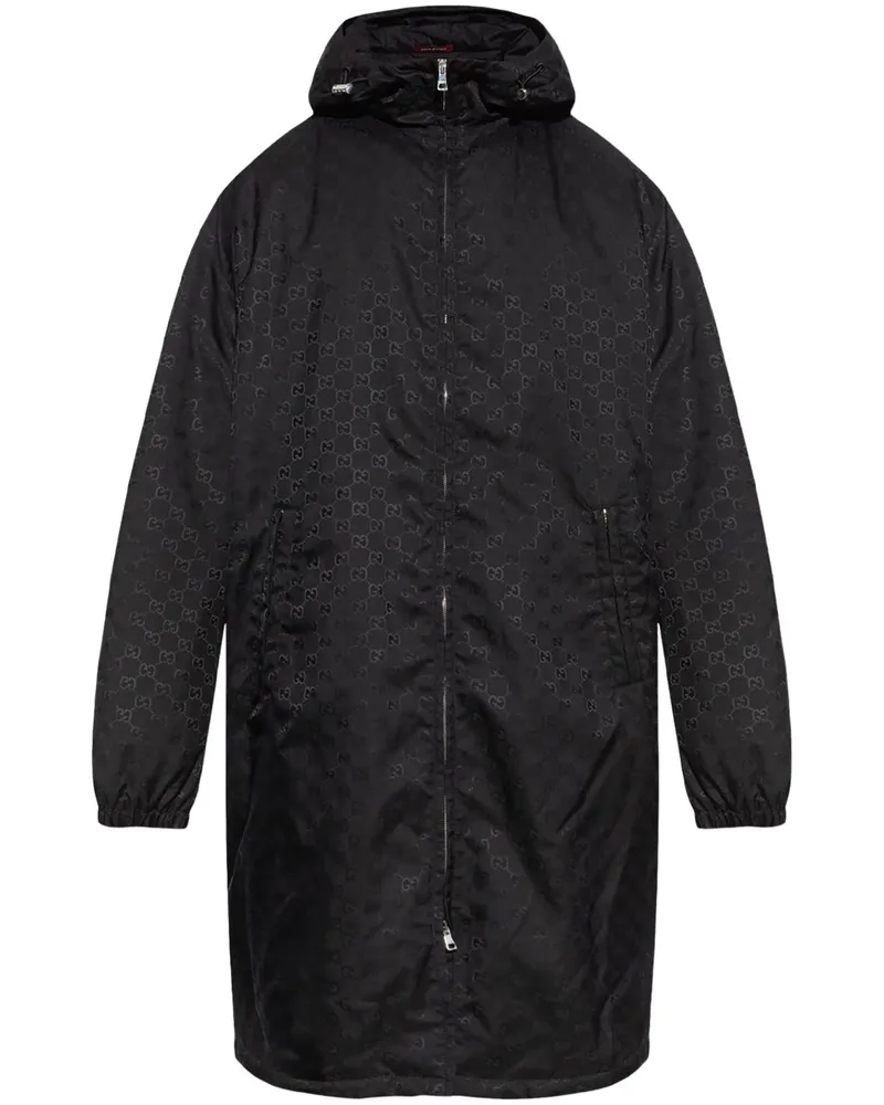 Gucci Parka mit GG-Muster - Schwarz Schwarz