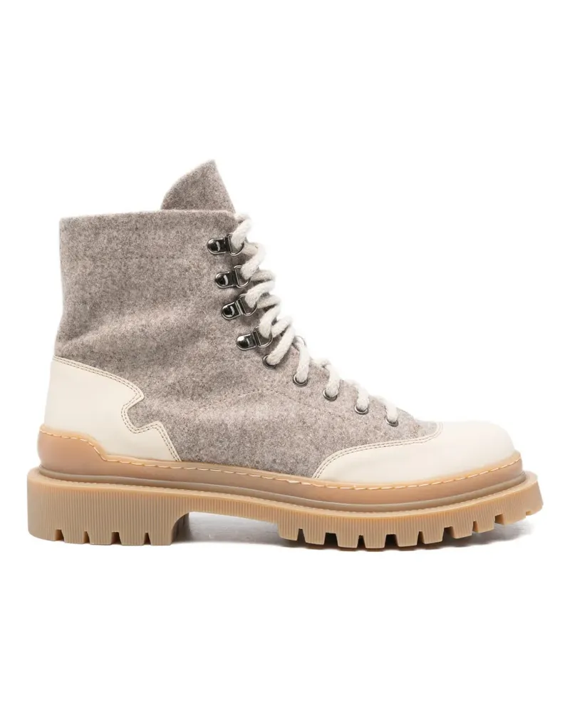 Eleventy Stiefel mit Profilsohle - Nude Nude