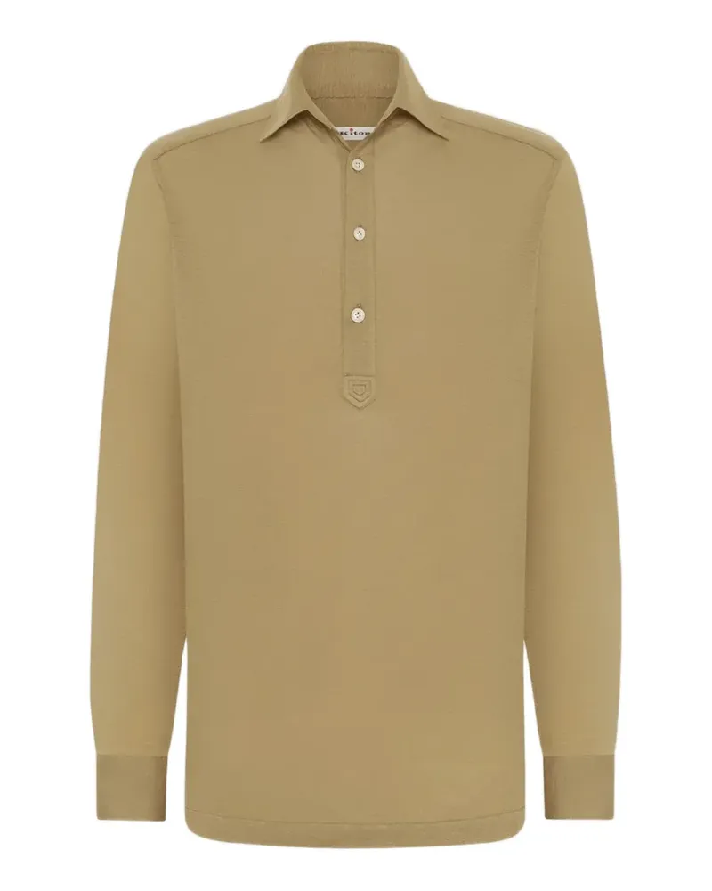 Kiton Sartorial Langarm-Poloshirt - Nude Nude