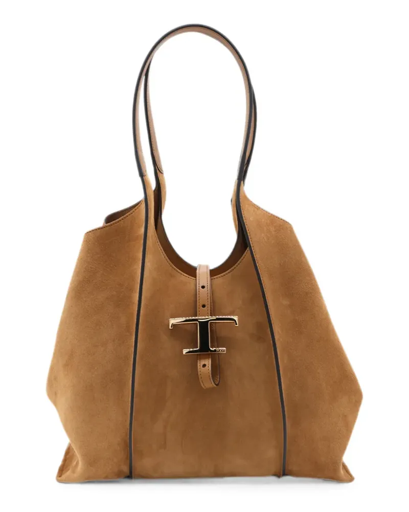 TOD'S T Timeless leather tote bag - Nude Nude