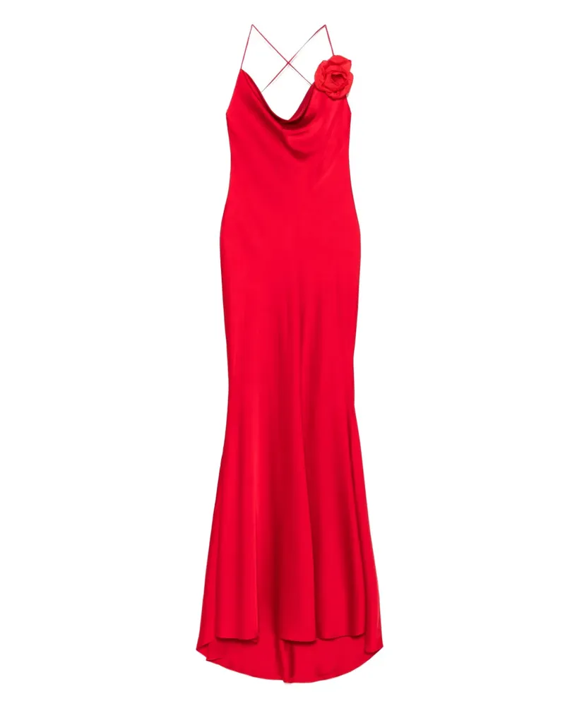 Parlor Maxikleid mit Blumenapplikation - Rot Rot