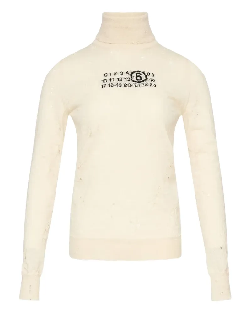 Maison Margiela Pullover mit Nummern-Motiv - Nude Nude