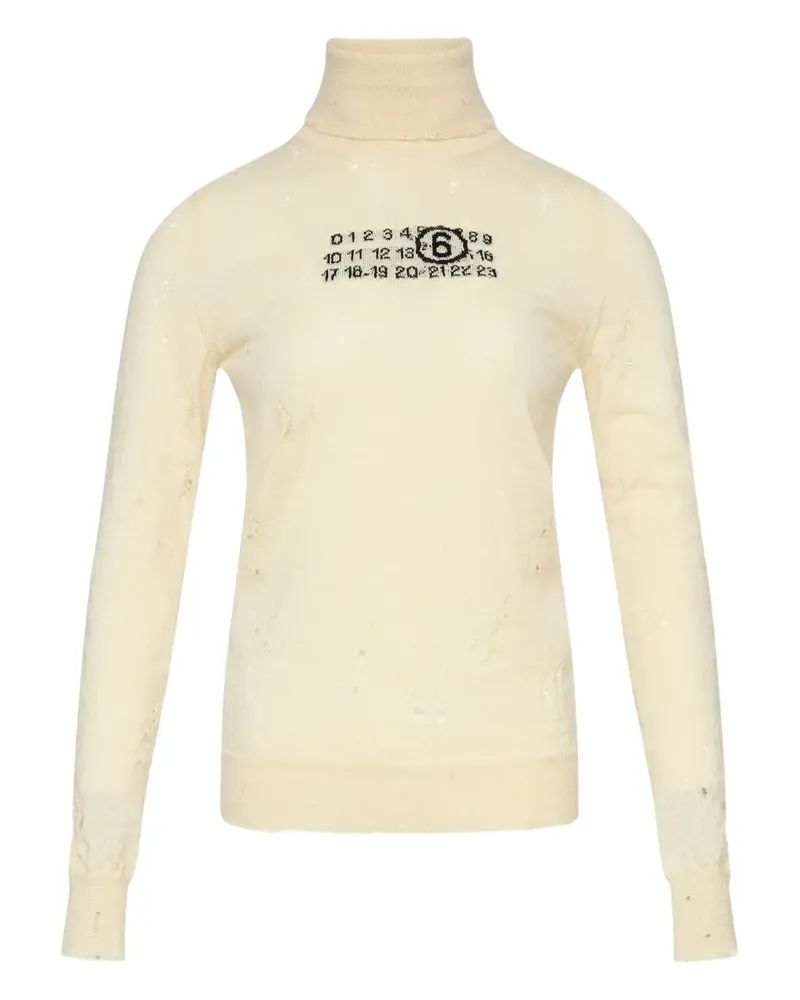 Maison Margiela Pullover mit Nummern-Motiv - Nude Nude