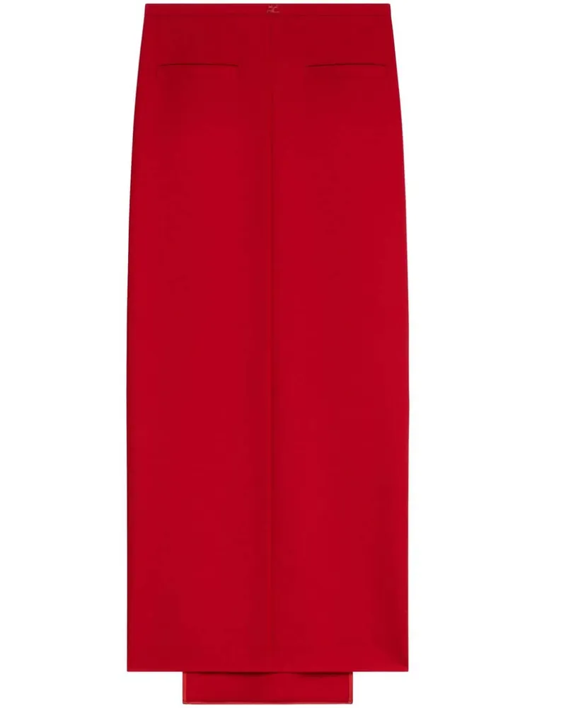 Courrèges Herritage Schurwollrock - Rot Rot