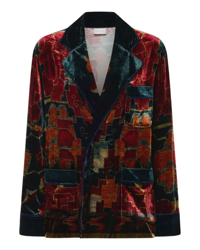 Pierre-Louis Mascia Kanpur Blazer mit geometrischem Print - Rot Rot