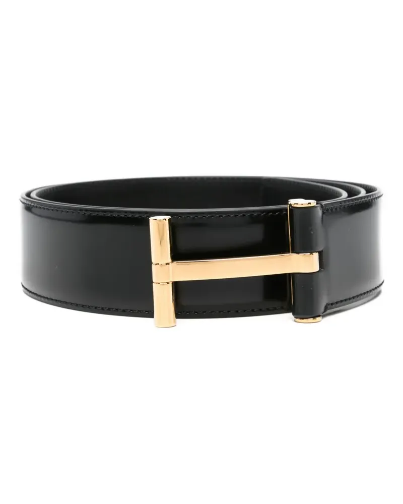 Tom Ford Gürtel mit T-Schnalle - Schwarz Schwarz