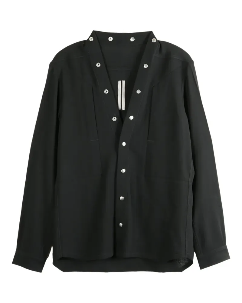 Rick Owens button-fastening panelled shirt - Schwarz Schwarz