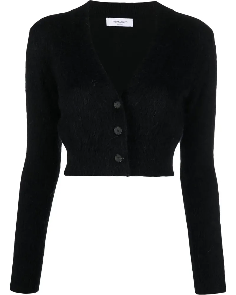 Fabiana Filippi Cropped-Cardigan - Schwarz Schwarz