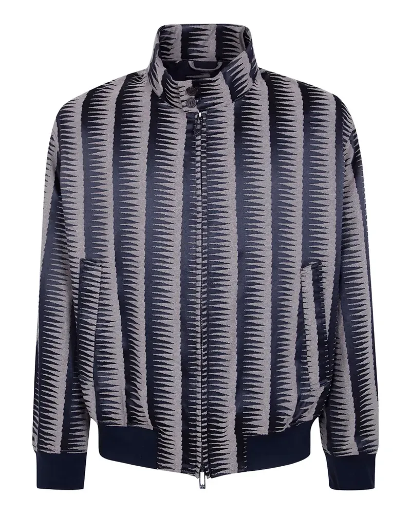 Emporio Armani geometric-pattern jacket - Blau Blau