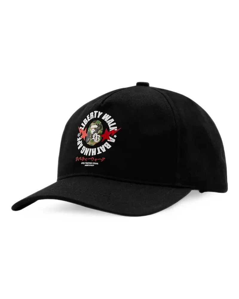 BAPE x Liberty Walk ABC Camo Ape Head baseball cap - Schwarz Schwarz