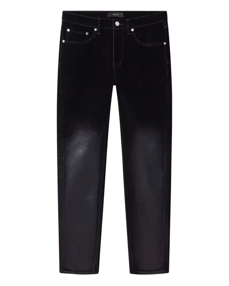 PURPLE BRAND P001 Jeans mit Flock-Effekt - Schwarz Schwarz