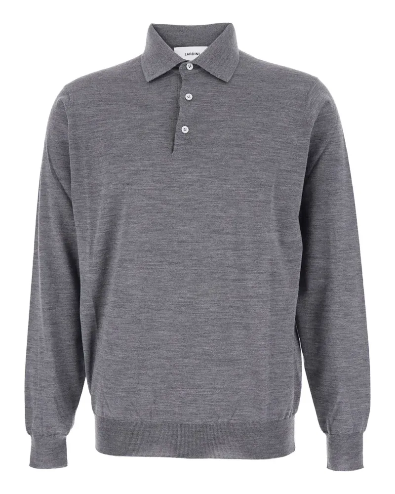 LARDINI Pullover mit Poloshirtkragen - Grau Grau