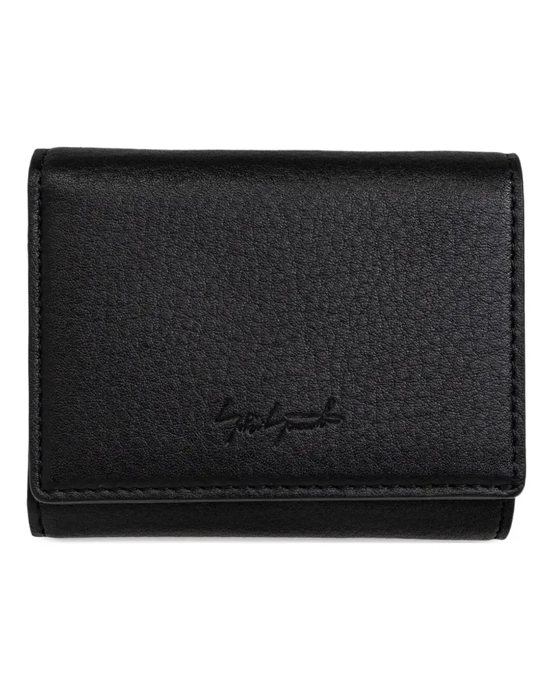 Yohji Yamamoto Discord Portemonnaie mit Logo-Prägung - Schwarz Schwarz