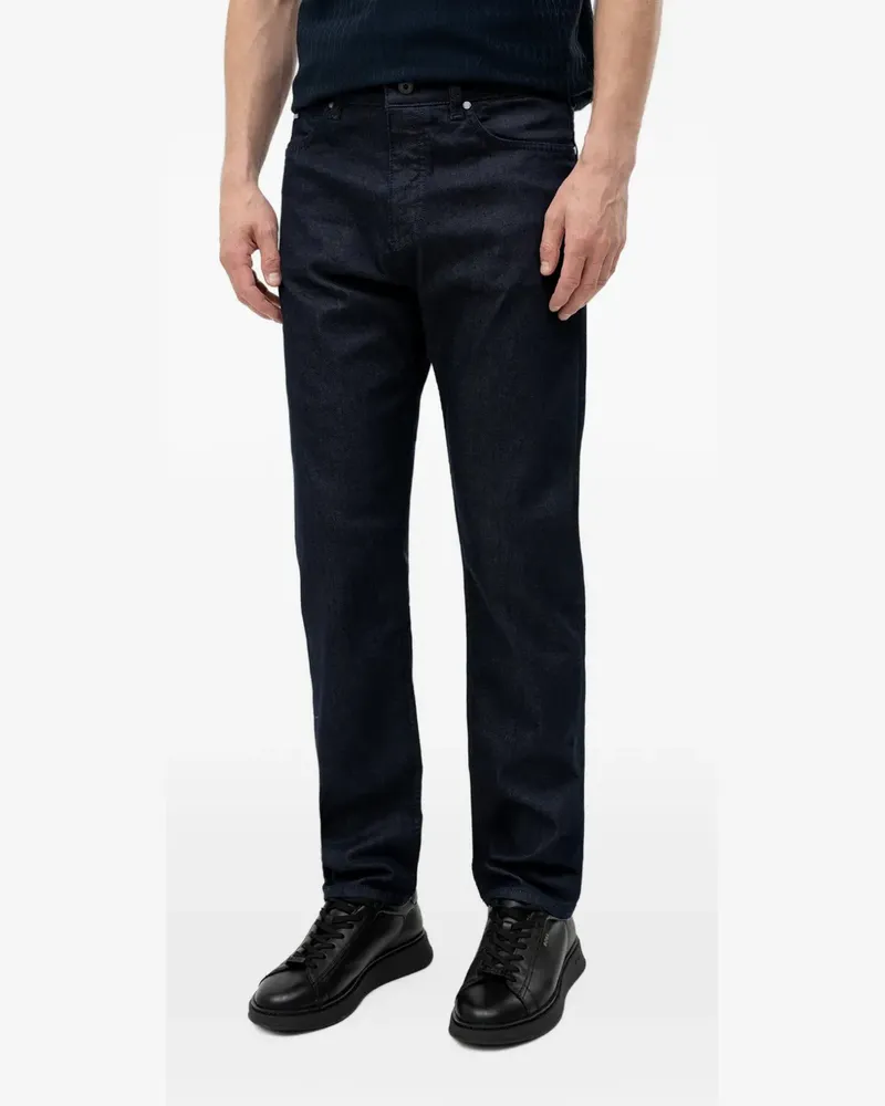 HUGO BOSS logo-patch jeans - Blau Blau