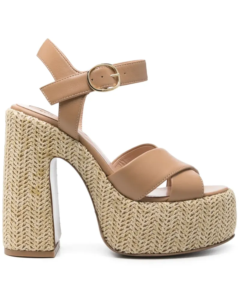 Elie Saab Trianna Plateau-Sandalen - Braun Braun
