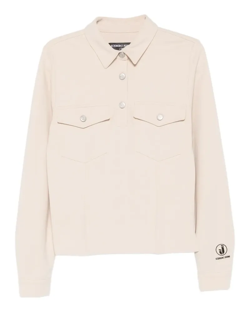 Iceberg Poloshirt mit Klappentasche - Nude Nude