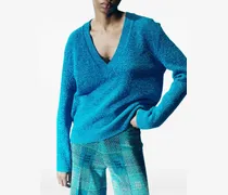 V-neck jumper - Blau