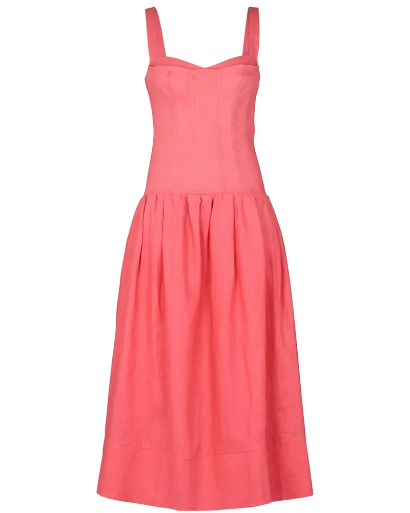 NICHOLAS Makenna Midikleid - Rosa Rosa