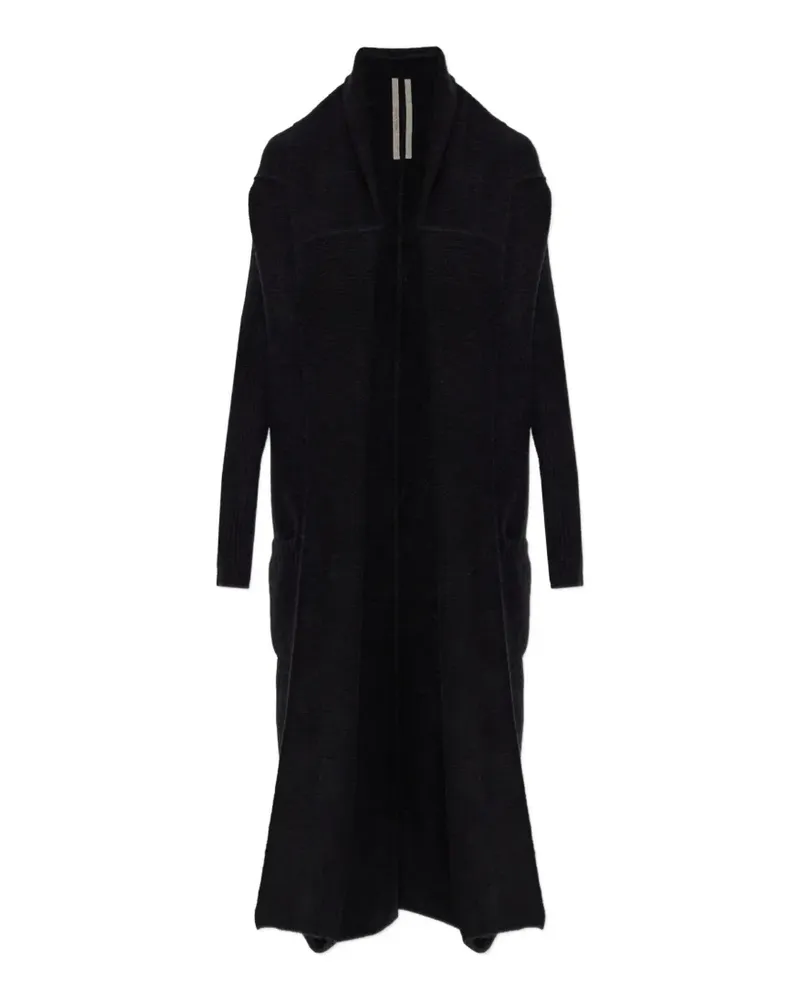 Rick Owens ribbed-knit shawl-collar coat - Schwarz Schwarz