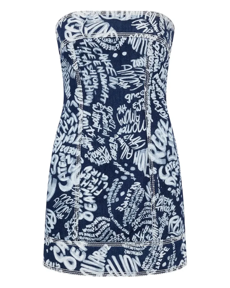 Dsquared2 Denim-Minikleid mit Reißverschluss - Blau Blau