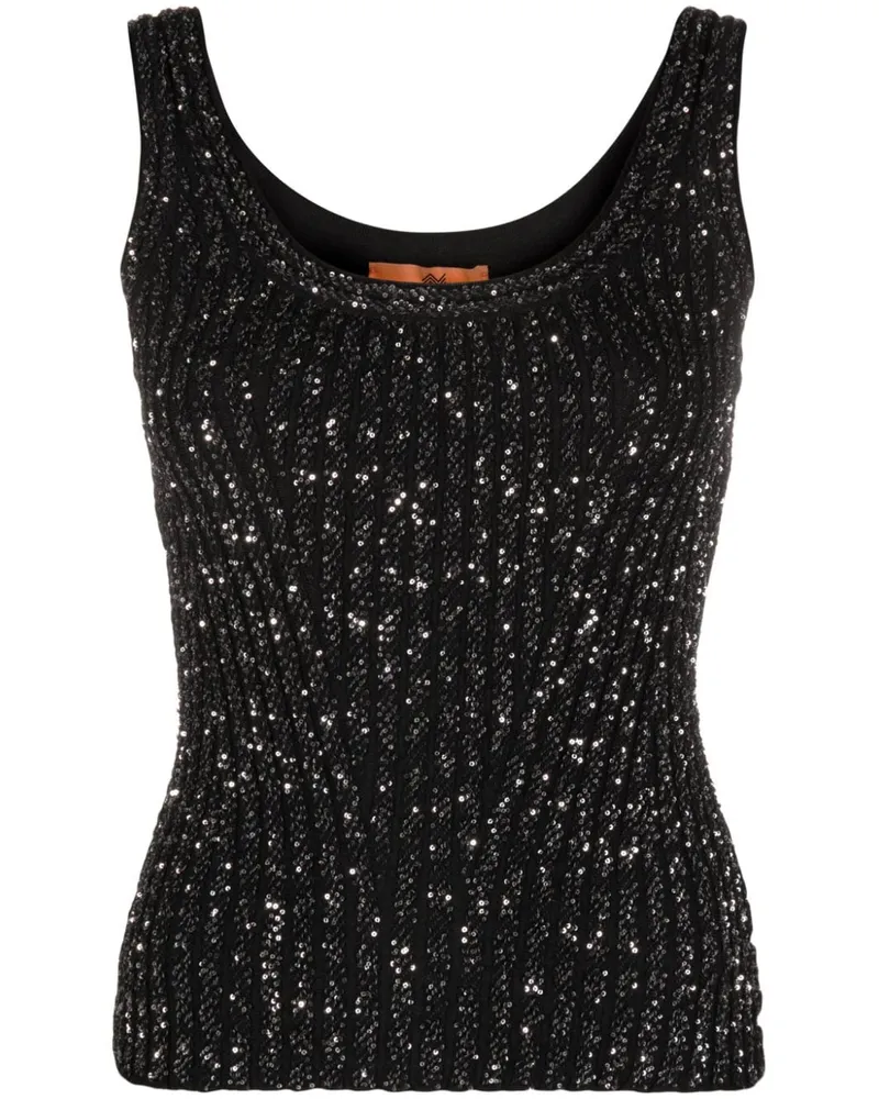 Missoni Top mit Pailletten - Schwarz Schwarz