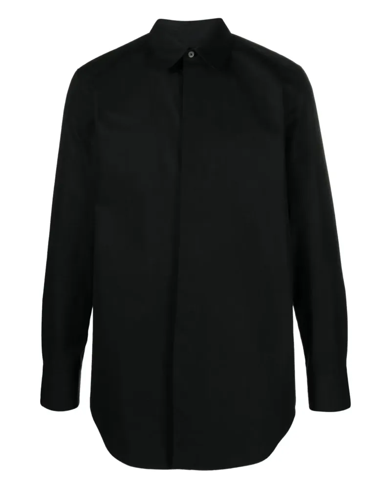 Jil Sander Klassisches Hemd - Schwarz Schwarz