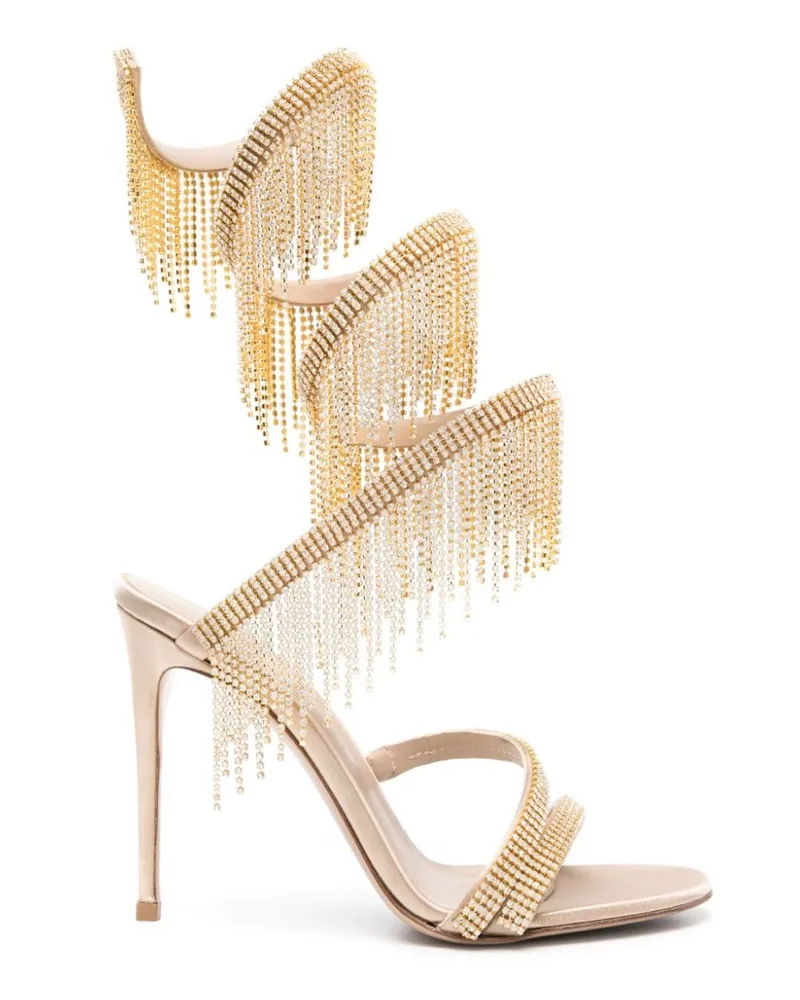 Le Silla Jewels Sandalen mit Fransen 110mm Nude