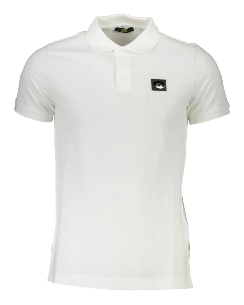 Roberto Cavalli logo-patch polo shirt - Weiß Weiß