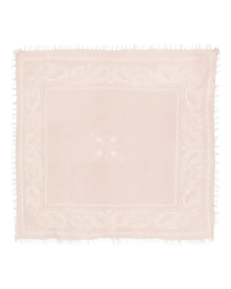 Warm-ME Ausgefranster Schal mit Paisleymuster - Rosa Rosa