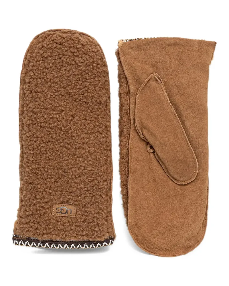 UGG Fäustling mit Flechtdetail - Braun Braun