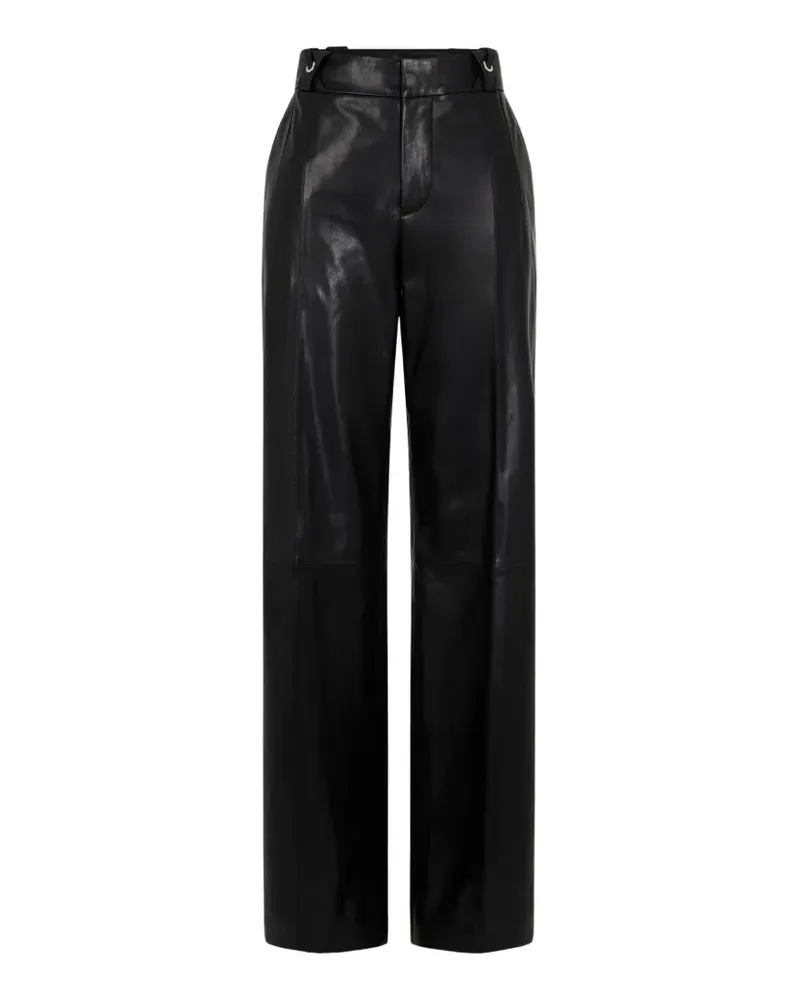 Paco Rabanne Gerade Hose aus Lammleder - Schwarz Schwarz