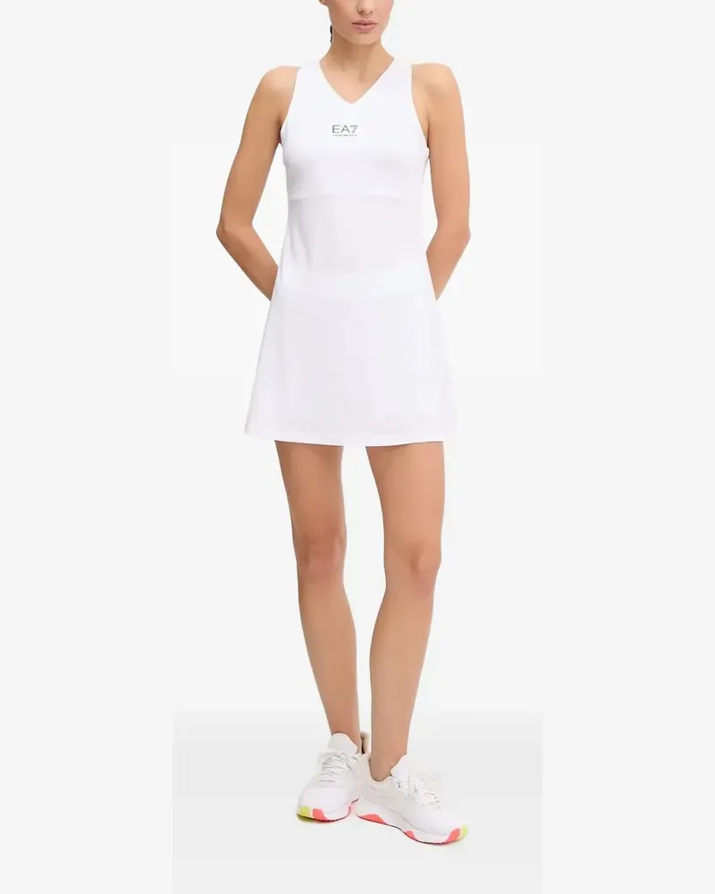 EA7 Kleid mit Racerback-Ausschnitt - Weiß Weiß