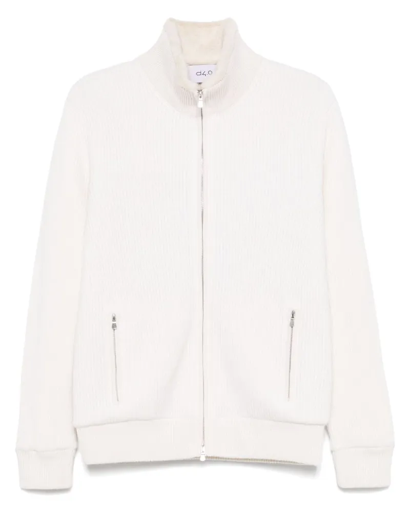 D4.0 Cardigan aus Kaschmir - Weiß Weiß