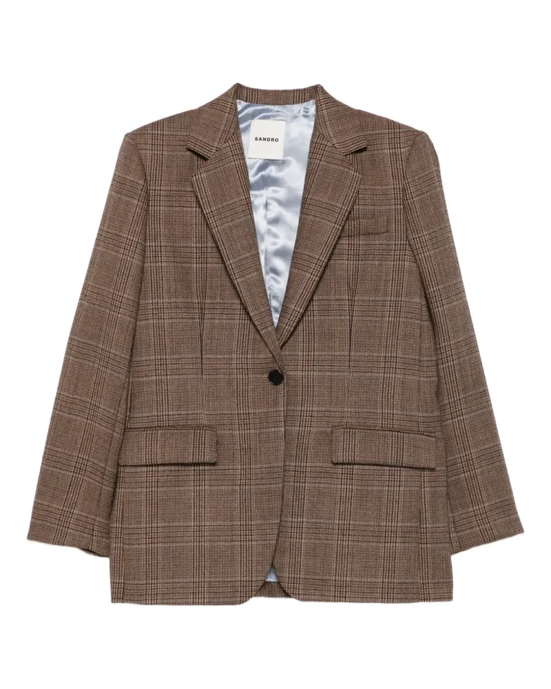 Sandro Blazer mit Karomuster - Braun Braun