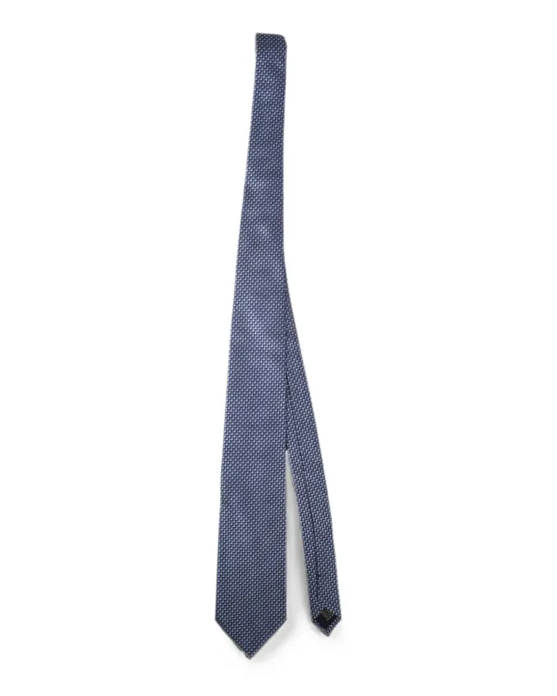 Pal Zileri geometric-pattern tie - Blau Blau
