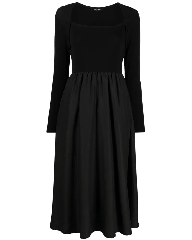 Tout a Coup Ausgestelltes Midikleid - Schwarz Schwarz