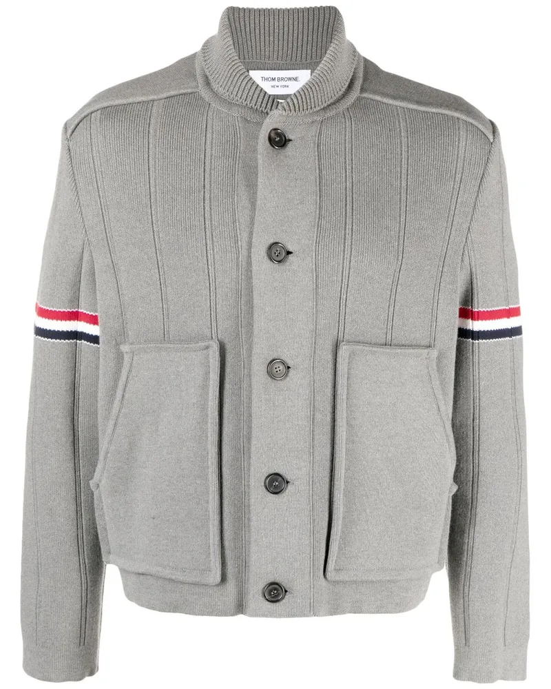 Thom Browne Einreihige Hemdjacke - Grau Grau