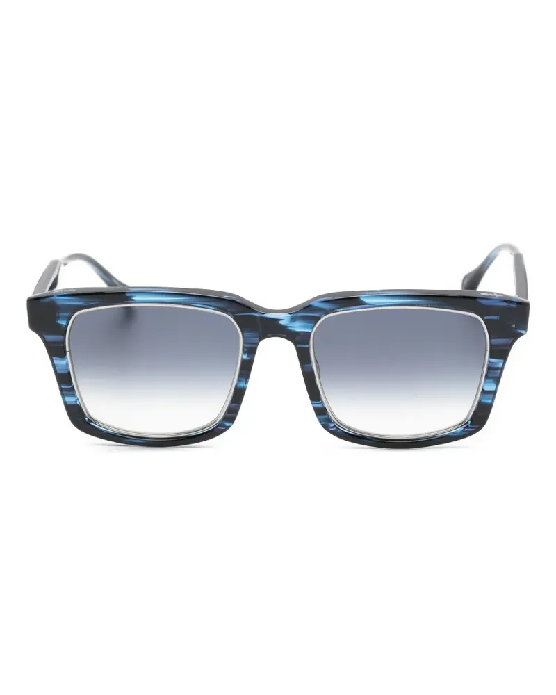 MATSUDA Sonnenbrille mit eckigem Gestell - Blau Blau