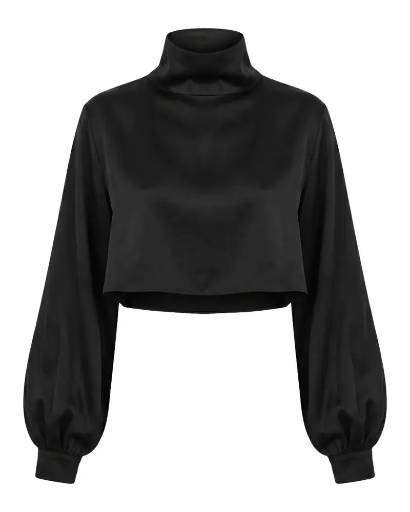 ALMAZ cropped high-neck top - Schwarz Schwarz