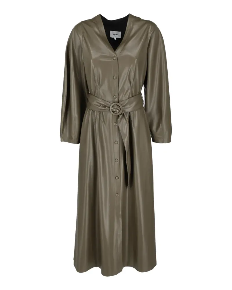 Nanushka belted button-up dress - Grün Grün
