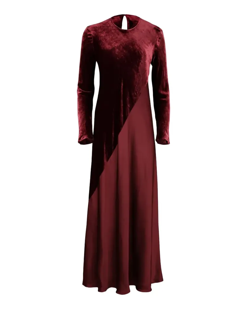 Antonelli Firenze Talco Kleid mit Samteinsätzen - Rot Rot