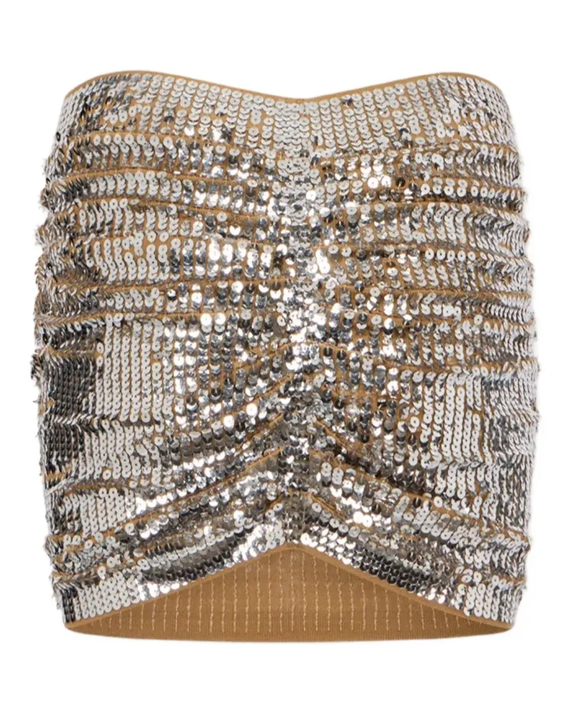 Dsquared2 chic night all-over paillettes skirt - Silber Silber