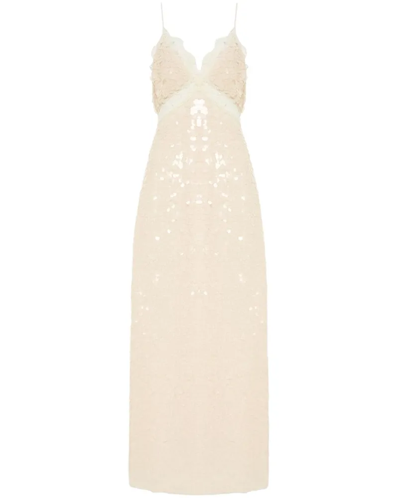 LoveShackFancy Olmine Maxikleid - Nude Nude