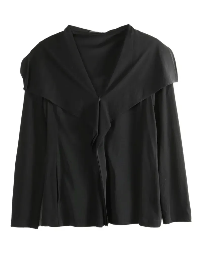 Yohji Yamamoto Drapierte Jacke - Schwarz Schwarz